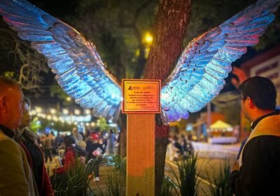 Inauguración de la obra artística “Alas de Ángel” en Pilar, impulsada por el Programa Departamental de Acción Social.