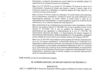 Avances en la implementación de la norma #MECIP2015 en la Gobernación de Ñeembucú